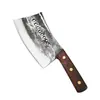 Cuchillo para picar huesos forjado acero alto manganeso alta dureza corte pesado cuchillo para huesos comercial picar hueso grande siete estrellas grueso cuchillo para cortar huesos