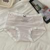 Início da Primavera Nova Sexy Malha Ortografia Modal Lingerie Feminina 7A Antibacteriana Confortável Nua Sem Marcas Calcinhas de Cintura Média