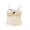 Nueva camisola con ribete de encaje para mujer, estilo primavera, pura y seductora, top entallado a la cintura, capa interior corta ajustada