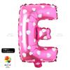 Pequeno balão alfanumérico de filme de alumínio rosa de 16 polegadas Festa de Aniversário casamento layout de casamento balão de folha de alumínio
