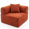 Caixa de sofá compactada a vácuo, veludo cotelê, para salas pequenas, sofá-cama preguiçoso fácil de dobrar, algodão