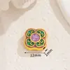 Estilo Chino Antiguo Dorado Goteo de Aceite con Carácter Fu Flor Dorado Agujero Pasante Espaciadores Cuentas Sueltas Pulsera Collar DIY Accesorios de Joyería