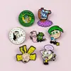 Broche de Metal de Personagem de Desenho Animado Criativo, Insígnia Periférica de Varinha Mágica Bidimensional Personalizada, Acessórios, Alfinete de Acessórios para Roupas
