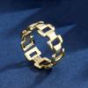Anillo Creativo con Correa de Cadena Moda Europea y Americana Celebridad de Internet Estilo Frío de Ins Cadena Cadena Cadena Hebilla de Cadena Anillo de Dedo Abierto