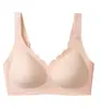 Lingerie Feminina Plus Size Com Aro Sem Costura Fina Push-up Anti-queda Europeia Americana Sutiã Liso