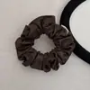 Diadema de Piel Marrón Vintage con Estampado de Leopardo para Mujer, Estilo de Gama Alta en Gamuza, Goma para el Cabello de Cintura Pequeña, Cuerda para Moño