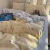 Juego de Cama Individual de Cuatro Piezas Algodón Puro Nueva Funda de Edredón Bordada Sábana Juego de Tres Piezas para Dormitorio Estudiantil