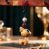 Yiming Xianyuan Cadena para Teléfono Móvil Colgante Elefante Sándalo Llavero de Coche Colgante Tallado Regalo Lindo para Hombres y Mujeres