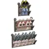Estante para Zapatos con Ventosa para Uso Doméstico, Montado en la Pared Detrás de la Puerta, Zapatero para la Entrada, Zapatero Sencillo para el Baño, Estante de Almacenamiento Plegable de Doble Capa