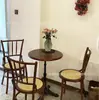 Mesa y Sillas de Comedor Estilo Mid-Century Americano, Sillas de Comedor Francesas, Mesa y Sillas de Cafetería Retro, un Juego Completo de Mesas y Sillas de Comedor Comerciales