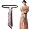 Accesorios de Cinturón de Bufanda de Seda para Mujer, Decoración de Cuerda para Cintura Estilo Bohemio con Cinturón para Vestido, Cinturón Rojo de Alta Gama para Pantalones