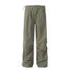 OREETA, Pantalones de paracaidista con pliegues y cordón ajustable para mujer, otoño 2024, pantalones casuales de pierna recta para hombre.