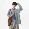 Cardigan Tricot Retrô Americano com Zíper Duplo Masculino e Feminino Outono Novo Estilo Preguiçoso Malhas Top Simples Solto