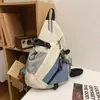 Bolso de pecho moderno y genial multifuncional de gran capacidad para hombre, bolsa de hombro deportiva para montar, mochila ligera estilo ropa de trabajo para parejas
