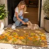 Felpudo de imitación de palmera de coco, felpudo de entrada estampado, alfombra transfronteriza para raspar la suciedad, alfombra de palmera de coco, alfombrilla absorbente de agua, alfombrilla gruesa para pies