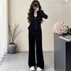 Novedad de Otoño Ropa para Mujer 2026 Conjunto Súper Popular Conjunto Completo Sudadera con Capucha Manga Larga Pantalones Anchos Casuales Conjunto de Dos Piezas
