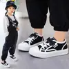 Tênis de Lona para Meninas, Modelos de Primavera e Outono, Tênis Casuais Antiderrapantes para Meninos, Sapatos Esportivos Infantis de Tamanho Médio e Grande, Sapatos de Tecido para Meninos, Sapatos Casuais com Solado Macio
