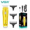 VGR955 cortapelos eléctrico cabeza de aceite Cortapelos USB recargable casero mini de grabado cabeza de corte 0 grabado metálico cortapelos