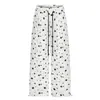 Pantalones de Algodón Gruesos Acolchados con Estampado de Estrellas por Toda la Tela para Mujer, Nuevo Estilo Primavera 2026, Corte Holgado, Pantalones Casuales Rectos Cálidos