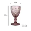Atacado do Fabricante Taça de Vinho Vermelho Embossado Retrô, Taça de Vinho Criativa, Copo de Suco Doméstico, Copo Espessado