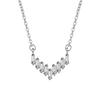 Colar V de prata esterlina S925 para mulheres, folheado a ouro 18k, temperamento vento frio, corrente para clavícula ins, presente de Dia dos Namorados, atacado