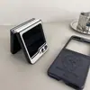 Estilo Europeo y Americano Corazón de Cuervo Adecuado para Funda de Teléfono Móvil Samsung Zflip3 Plegable Zflip6 Elegante Flip4 Moda Negocios