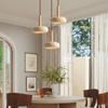 Luminária Pendente Amarela de Travertino Estilo Japonês Transfronteiriça, Luminária de Cabeceira Vintage para Quarto, Luminária Decorativa Estilo Wabi-Sabi para Sala de Jantar, Venda Direta do Fabricante