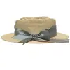 Sombrero Vintage con Lazos para Mujer, Sombrero de Paja de Verano Estilo Francés Elegante Hepburn, Sombrero de Sol de Gama Alta que Hace que la Cara Parezca Más Pequeña, Sombrero de Protección Solar