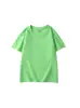 Camiseta Infantil de Algodón Puro 180g Cuello Redondo Color Sólido Manga Corta Ropa Infantil para Jardín de Infancia Uniforme de Clase Camiseta Publicitaria para Actividades para Niños Pequeños