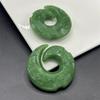 Colgante Verde Imitación Jade de 46 mm Colgante de Jade Piedra Lailuo Gran Yu Pei Material para Colgar en Coche Accesorios diy Vidrio de Grano Oscuro