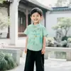 Camisa Estilo Chino para Niños Estilo Chino Nuevo Estilo Antiguo Verano Traje Tang Niñito Ropa Estilo Chino Nuevo
