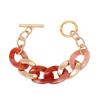 Pulseira Minimalista de Resina para Mulheres em Estilo Cool, Pulseira de Amizade Elegante Artesanal Francesa Retro de Nicho para Mulheres, Festival Qixi