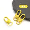 Fivela de porta pequena de 3 pontos pintada colorida Fivela para pendurar contas DIY Fivela giratória em forma de U Acessórios para chaveiro Fivela de mola Fivela de cachorro