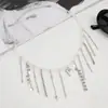 Joyería Transfronteriza Europea y Americana, Collar con Colgante de Corazón Estilo Chica Dulce, Cadena para Clavícula Elegante con Cadena de Borla de Perlas Artificiales