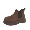 Botas de Suela Gruesa Botas de Mujer 2025 Otoño Botines Botas de Senderismo Alargadoras Casual Tendencia para Fotografía Callejera Md05