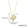 Pendente de letra inglesa 26 com incrustação de zircônia em cobre transfronteiriço, moda quente, pingente de letra gorda, acessórios DIY, atacado