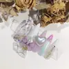 Celebridad de Internet Uñas Artísticas Campana de Cristal Transparente Decoración Navideña para Uñas Colgante de Lazo Dorado y Plateado Blanco y Negro