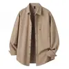 Camisa de hombre de alta calidad y peso pesado, nuevo modelo otoño 2026, estilo retro americano, algodón puro, corte holgado, transpirable, adecuada para ir al trabajo, sobrecamisa