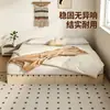 Estrutura de cama plataforma tatami em madeira maciça sem cabeceira, respirável e à prova de umidade, cama baixa estilo japonês para hospedagem e moradia alugada