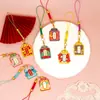 Estilo Chino Guardián de la Suerte DIY Aleación Joyería con Goteo de Aceite Paz y Alegría Colgante Cultural y Creativo Colgante para Bolso Llavero