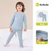 Dududu Home Conjunto de Roupa Íntima Masculina Outono Pijamas Infantis de Algodão Outono e Inverno Roupas Infantis Meninas Bebê Novo Estilo Roupas de Outono Calças de Outono