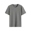 Camiseta de Algodón Romano de Manga Corta Fresca y Transpirable para Hombre, Color Sólido Simple, Elástica, Corte Regular en Hombros, Camiseta Básica Deportiva y de Fitness, Cuello Redondo
