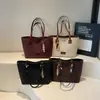 Nova Bolsa Tote Grande Capacidade Estilo Americano Feminina Casual Faculdade Simples para o Dia a Dia Retro Bolsa de Ombro Bolsa Feminina da Moda