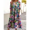 26 Novos Produtos Transfronteiriços Temu Amazon Aliexpress Moda Estampa Digital Vestido Feminino Soltinho Fábrica de Origem