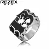 R0088-HK02 joyería de comercio exterior al por mayor personalidad europea y americana retro 13 anillo de acero de titanio para hombre