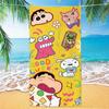 Cartoon bonito casal toalha toalha de banho toalha de praia absorvente natação fitness crianças giz de cera pequeno novo correndo toalha de esportes