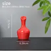 Rojo Retro Cerámica Pequeño Jarrón Boda Inauguración Año Nuevo Botella de Aromaterapia Escritorio Ceremonia del Té Hidropónico Decorativo Pequeños Adornos