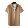 Comércio Exterior Transfronteiriço Novo Conjunto Casual Masculino Moda Marca Tendência Solto Tamanho Grande Camisa de Manga Curta Shorts Conjunto de Duas Peças para Homens