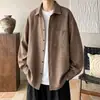 Camisa de manga larga para hombre estilo "old money" imitación lino, ropa casual holgada de algodón y lino para otoño, nueva camisa estilo chino para adolescentes