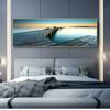 Pintura Decorativa Moderna Simple Individual Atardecer Mar Cubierta Pintura en Spray Creativa Pared de Fondo de Sofá Pintura Colgante de Pasillo